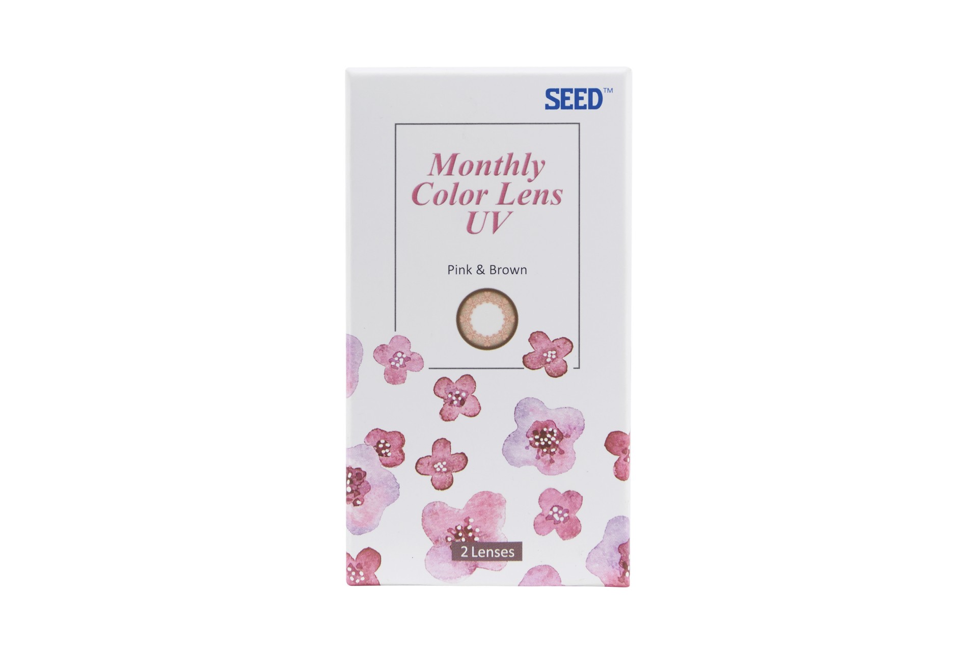 Kính áp tròng Lens SEED 1month UV màu Pink & Brown